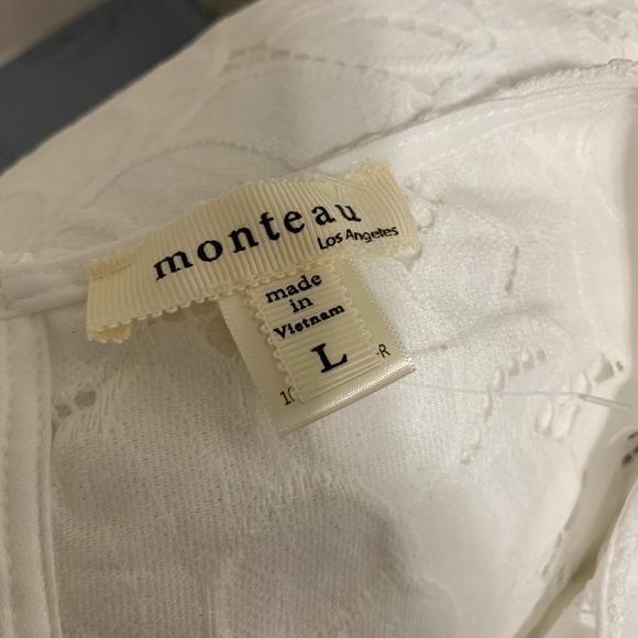 Monteau | White Lace Mini Dress - Picture 6 of 6